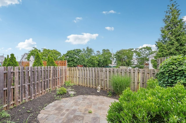view of patio with a fenced backyard