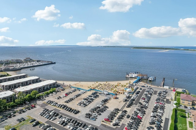 drone / aerial view of a nearby body of water