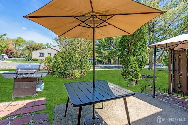 view of patio / terrace with area for grilling