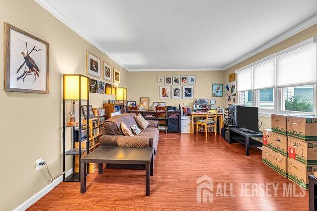 13 Ohio Ct Unit 13, Middlesex, NJ 07747 - living room featuring wood finished floors and ornamental molding