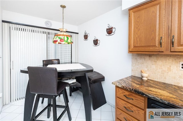 view of tiled dining area