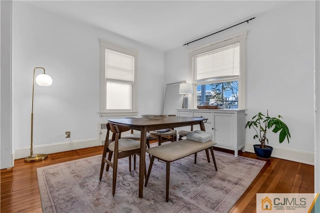 dining area featuring light hardwood / wood-style floors