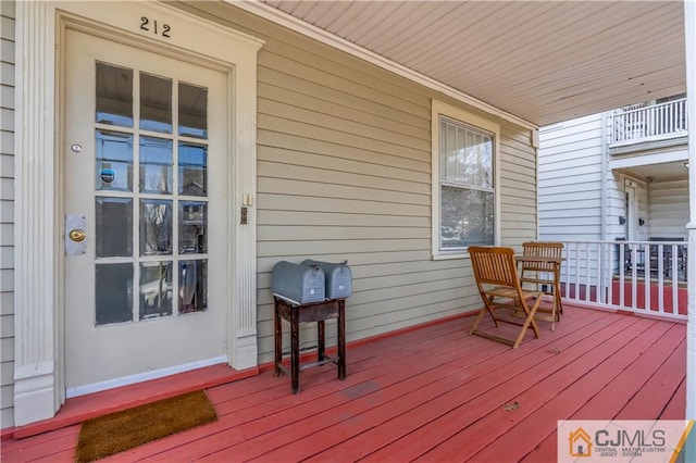 view of wooden deck