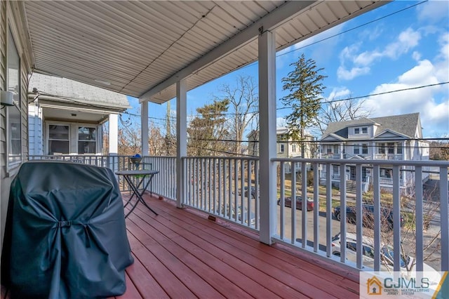 deck with grilling area