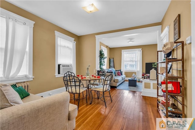 sitting room featuring hardwood / wood-style flooring