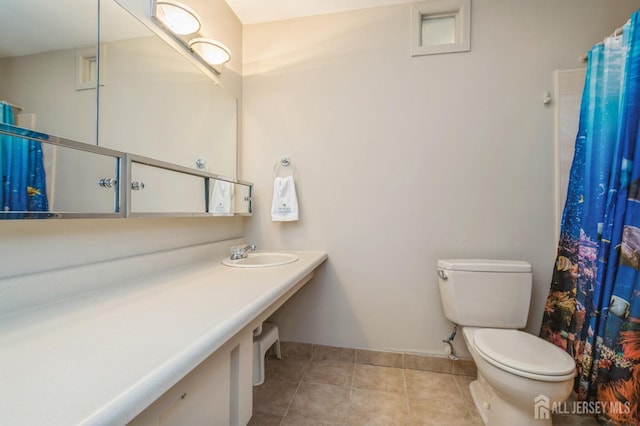28 Thrush Dr, East Brunswick, NJ 08816 - full bathroom with toilet, tile patterned flooring, baseboards, and vanity