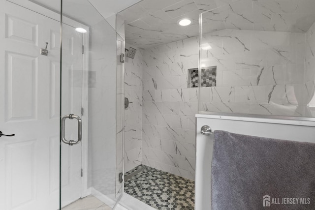 243 Donald Ave, Rahway, NJ 07065 - bathroom with a marble finish shower