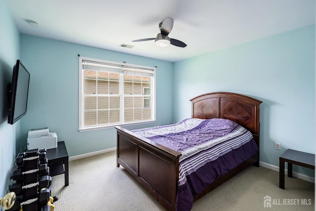3 Lily Ln, Piscataway, NJ 08854 - bedroom with light carpet, baseboards, and ceiling fan