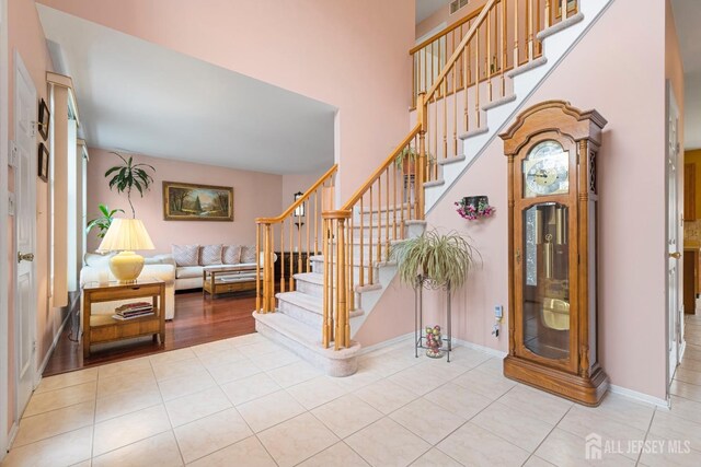 view of tiled foyer entrance