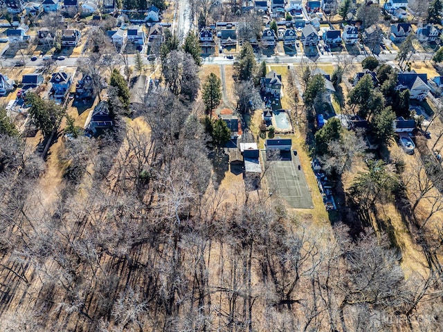 drone / aerial view with a residential view