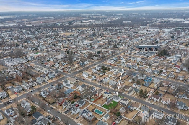 drone / aerial view featuring a residential view