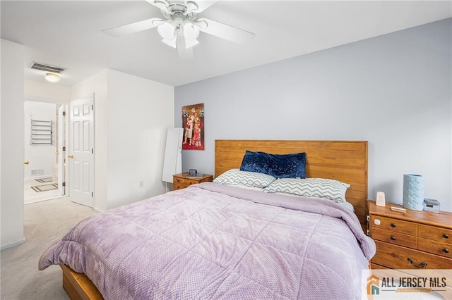 202 Canterbury Way S, Brunswick, NJ 08540 - carpeted bedroom with ceiling fan and connected bathroom