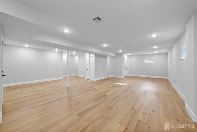 75 Jefferson Blvd, Edison, NJ 08817 - below grade area with recessed lighting, light wood finished floors, and baseboards