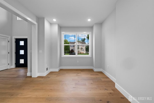 75 Jefferson Blvd, Edison, NJ 08817 - entryway featuring baseboards, light wood-type flooring, and recessed lighting