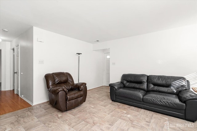 living room with visible vents