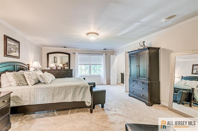 22 Kentnor St, Metuchen, NJ 08840 - bedroom with crown molding, light carpet, and baseboards