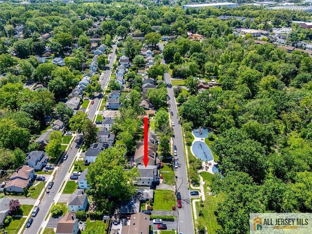 22 Kentnor St, Metuchen, NJ 08840 - aerial overview of property's location with nearby suburban area