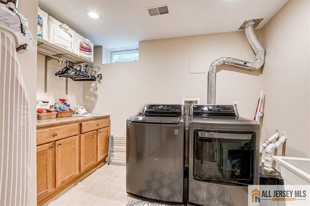 22 Kentnor St, Metuchen, NJ 08840 - washroom with independent washer and dryer and recessed lighting