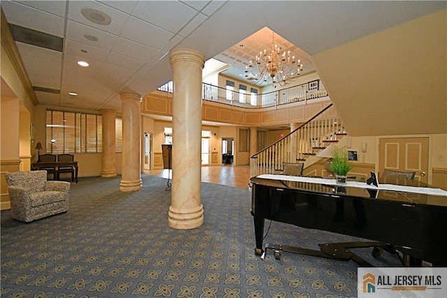 525 Harrier Dr Unit 525, Monroe, NJ 08831 - building lobby featuring stairway and recessed lighting