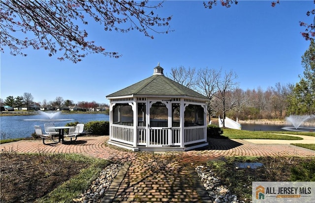 525 Harrier Dr Unit 525, Monroe, NJ 08831 - view of property's community featuring a water view and a gazebo