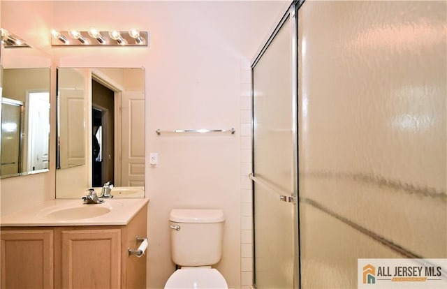 525 Harrier Dr Unit 525, Monroe, NJ 08831 - bathroom with a shower stall, toilet, and vanity