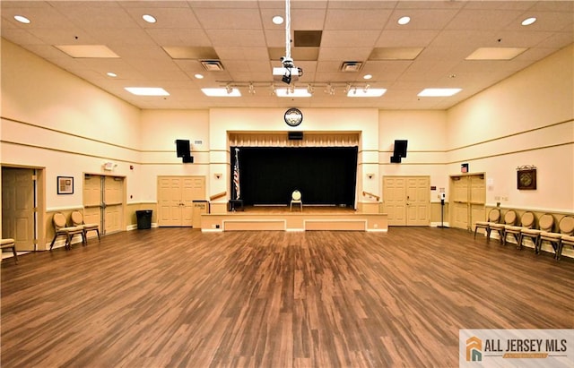 525 Harrier Dr Unit 525, Monroe, NJ 08831 - misc room with a towering ceiling, wood finished floors, and a paneled ceiling