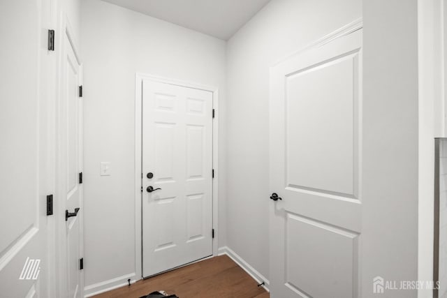 entryway featuring hardwood / wood-style floors