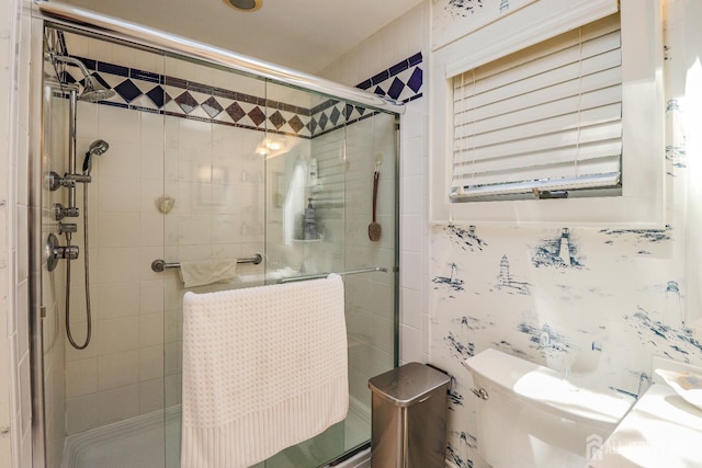 217 Midland Ave, Metuchen, NJ 08840 - bathroom featuring a stall shower and toilet