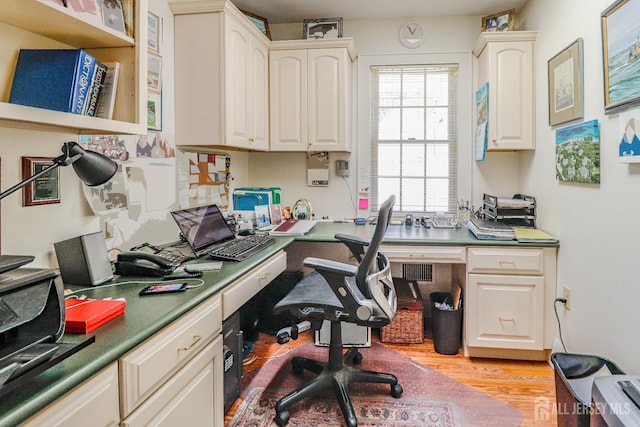 217 Midland Ave, Metuchen, NJ 08840 - office area with light wood-type flooring and built in desk