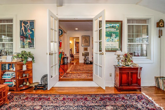 217 Midland Ave, Metuchen, NJ 08840 - foyer entrance featuring french doors and wood finished floors