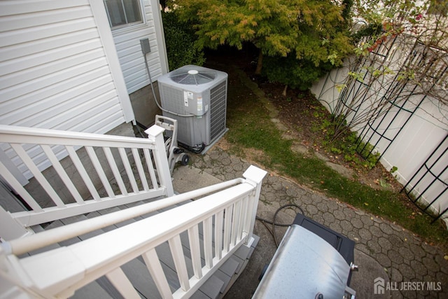 view of patio / terrace featuring central AC