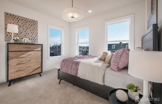 302 Nash Ave, West Windsor, NJ 08550 - bedroom featuring carpet floors, baseboards, and recessed lighting