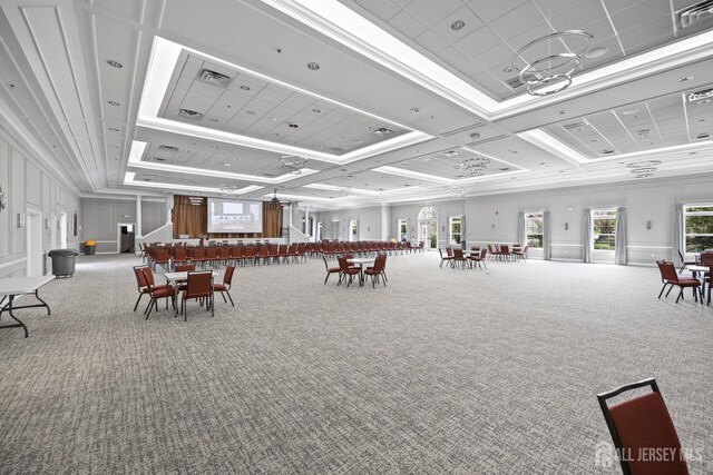1 Jester Ct, Monroe, NJ 08831 - building lobby with coffered ceiling and a decorative wall
