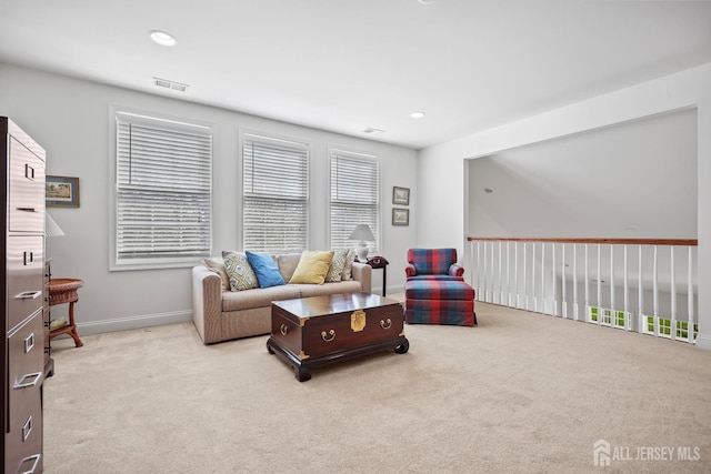 1 Jester Ct, Monroe, NJ 08831 - living area with carpet, baseboards, and recessed lighting