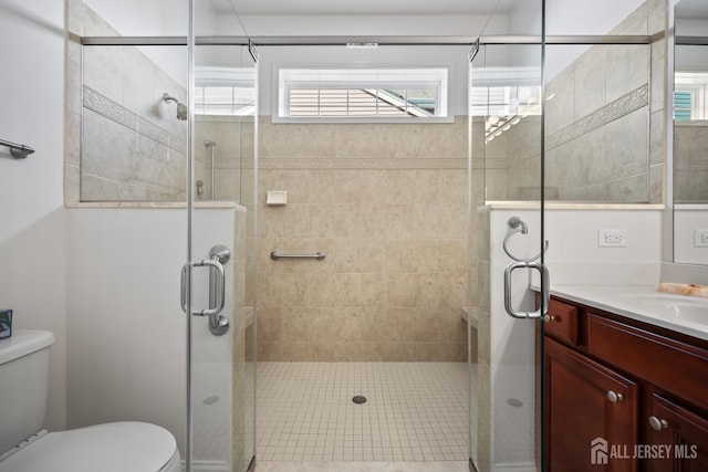 1 Jester Ct, Monroe, NJ 08831 - full bath with toilet, a stall shower, and vanity