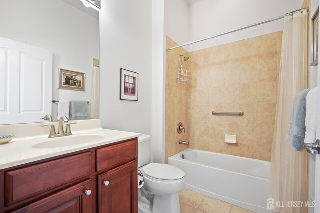 1 Jester Ct, Monroe, NJ 08831 - bathroom featuring vanity, tile patterned floors, and shower / bath combination with curtain