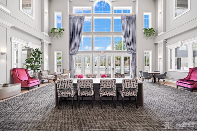 1 Jester Ct, Monroe, NJ 08831 - building lobby featuring a towering ceiling