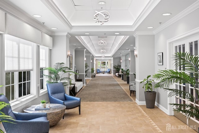 1 Jester Ct, Monroe, NJ 08831 - building lobby featuring crown molding and recessed lighting