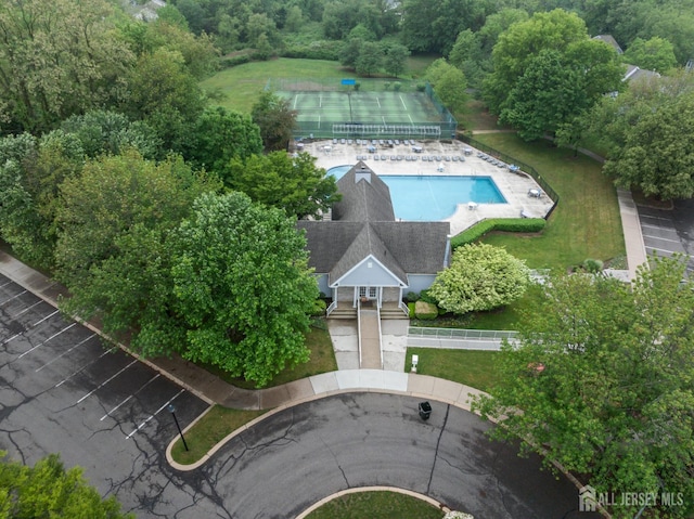 44 Treat Ln, East Brunswick, NJ 08816 - aerial view of a pool