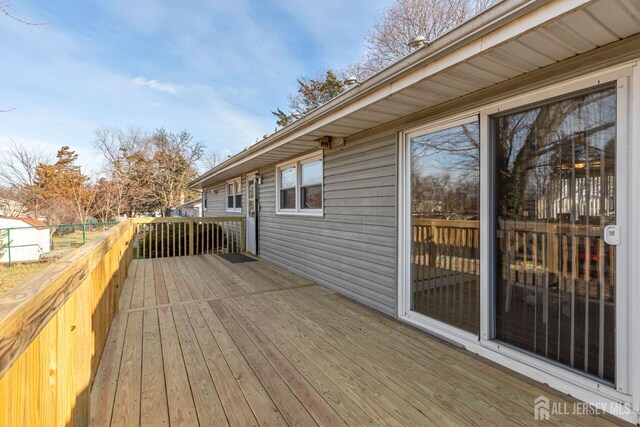 view of wooden deck