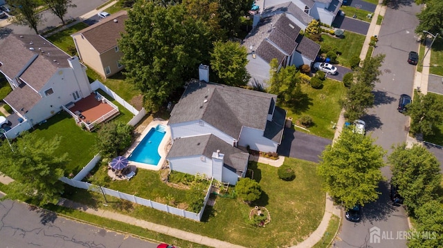 drone / aerial view featuring a residential view