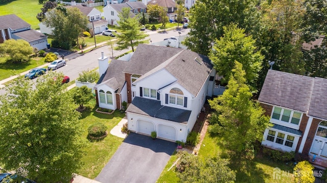 bird's eye view featuring a residential view