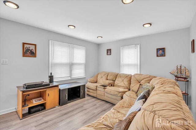 218 Winthrop Ave, Moorestown, NJ 08057 - living area with light wood-type flooring and recessed lighting