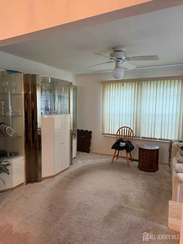 145 Concordia Cir Unit A, Monroe, NJ 08831 - sitting room featuring carpet and a ceiling fan
