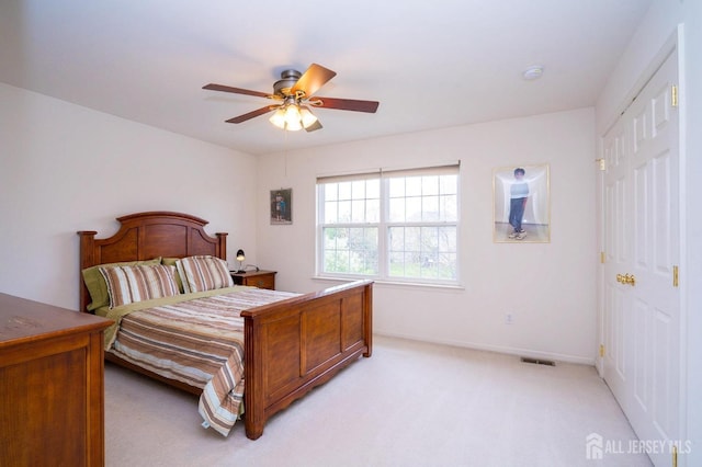4 Cottonwood Ct, Plainsboro, NJ 08536 - bedroom featuring light carpet, baseboards, and ceiling fan