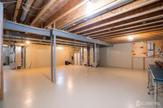 4 Cottonwood Ct, Plainsboro, NJ 08536 - unfinished below grade area featuring water heater and heating unit