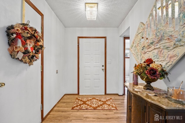 236 Community Cir, Old Bridge, NJ 08857 - doorway to outside featuring light wood-type flooring and a textured ceiling