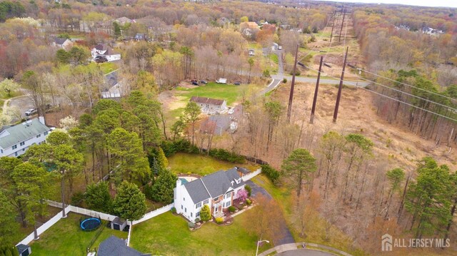3 Clark Ct, Monroe, NJ 08831 - drone / aerial view with a forest view