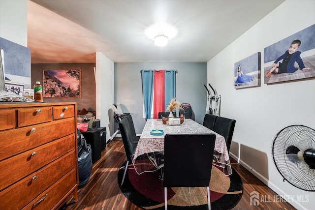 dining room featuring dark hardwood / wood-style flooring