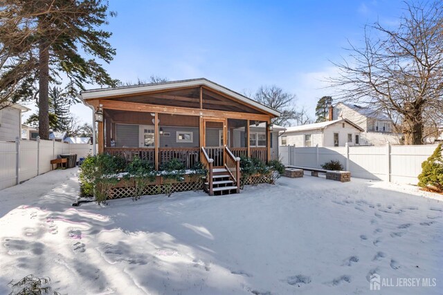 view of front of property with a porch